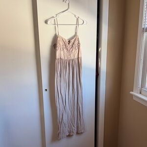Lucky Brand Cream Lace Maxi Dress
